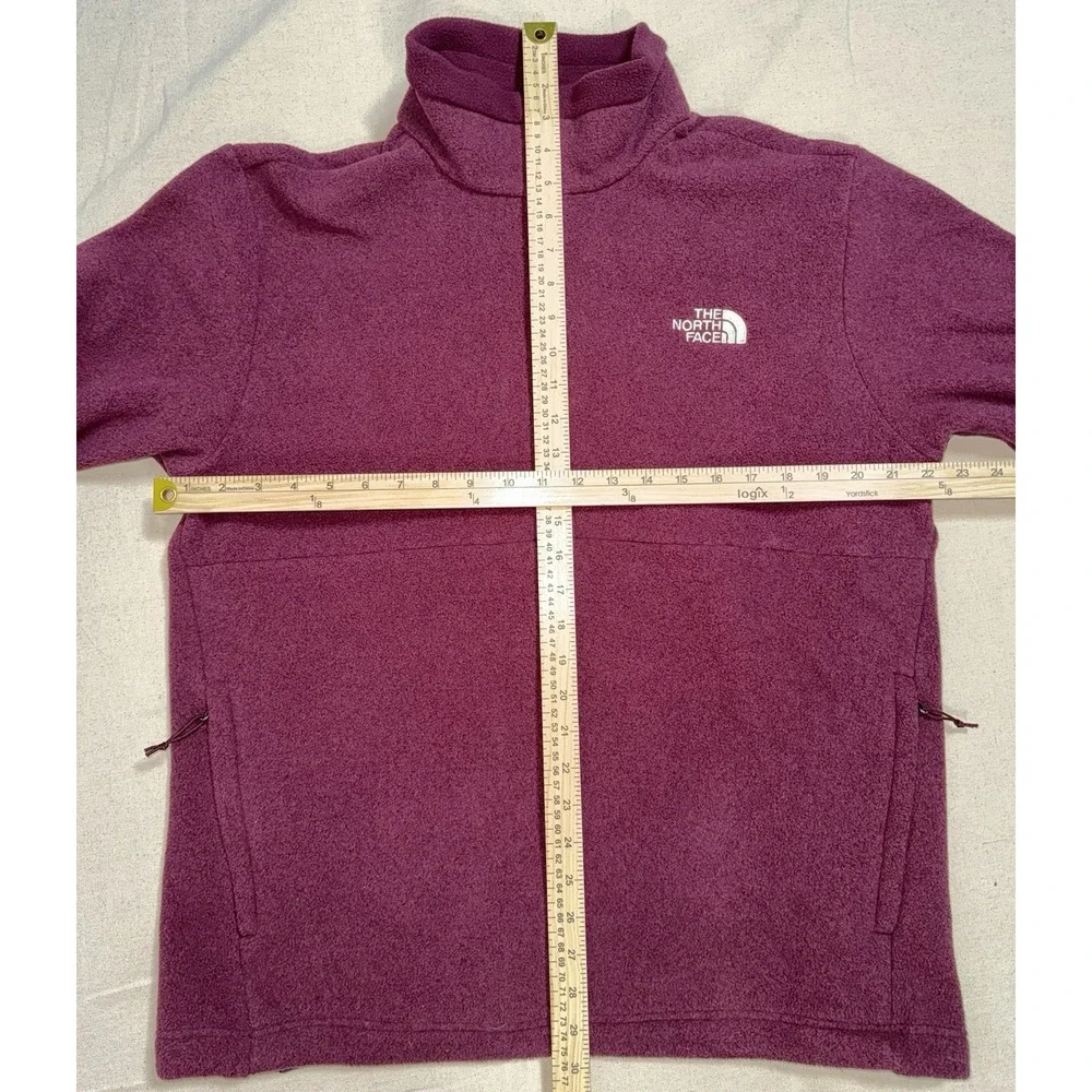 The North Face Men's Sz‎ M Campbell 1/2 Zip Fleece Pullover Jacket Burgundy